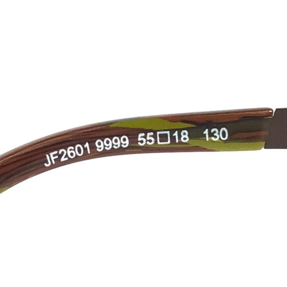 J.F. Rey Eyeglasses Frames JF2601 9999 Brown Lizard Print Half Rim 55-18-130